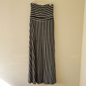 West Kei Striped Strapless Maxi Dress XL
